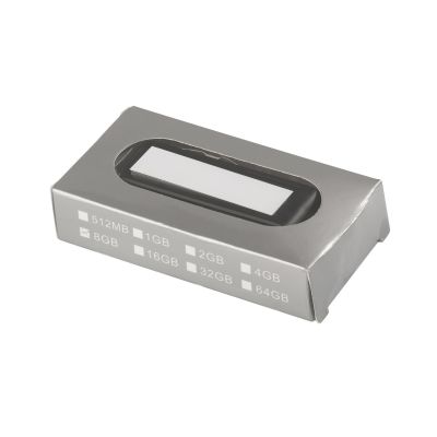 Флеш-карта Зажигай 8GB, подсветка логотипа, черный с серебристым-2