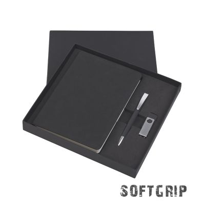 Подарочный набор Комо, покрытие soft grip, черный-2