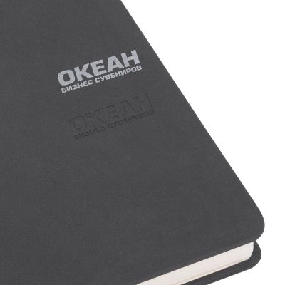 Ежедневник недатированный Флоренция, А5, покрытие soft grip, черный-3