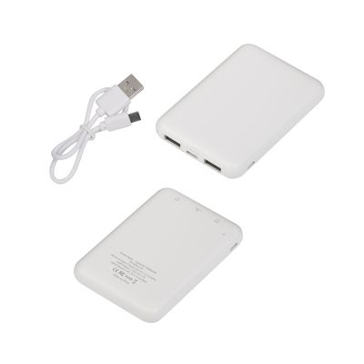 Зарядное устройство Compact, 5000 mAh, белый, белый-4