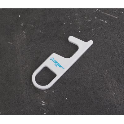 Брелок Тачер бесконтактный с антибактериальной защитой, белый-7