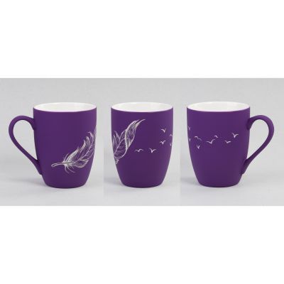 Кружка Trend, покрытие soft touch, фиолетовый-3
