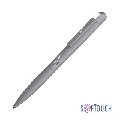 Ручка шариковая Jupiter, покрытие soft touch, серый-0
