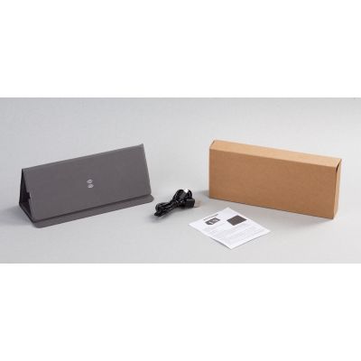 Коврик-трансформер Cool Gray с беспроводным зарядным устройством, переработанный пластик (RPET), серый-5