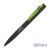Ручка шариковая Lip, черный/оранжевый, покрытие soft touch, черный с зеленым яблоком