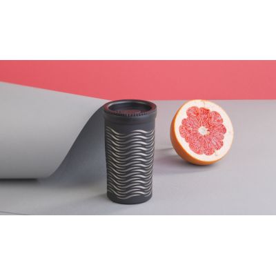 Термостакан Миссури 280 мл c гравировкой Волны, покрытие soft touch, черный-1