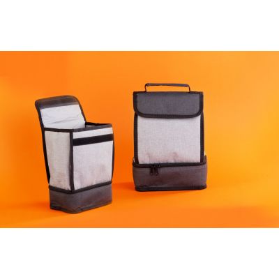 Сумка-холодильник Снедж, серый с черным-1