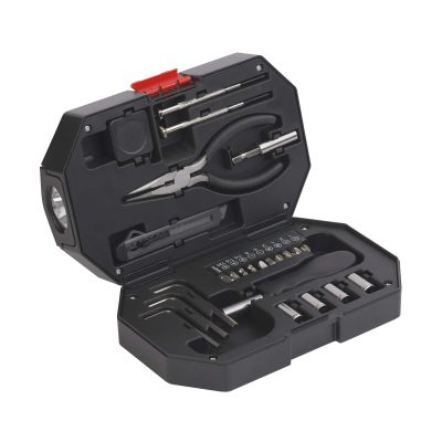 Набор инструментов Профи с фонариком, черный-3