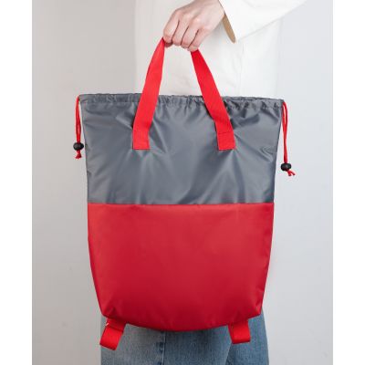 Сумка-рюкзак Carry, серый с бирюзовым, серый с красным-1