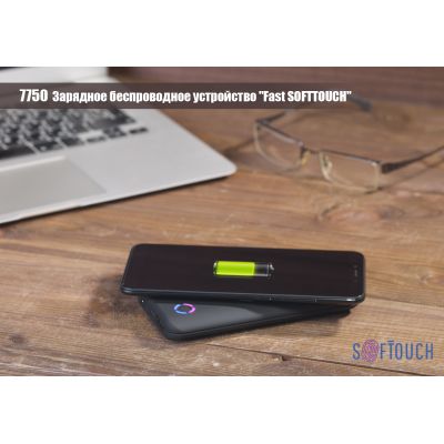 Беспроводное зарядное устройство Fast SOFTTOUCH, 6000 mAh, черный-3