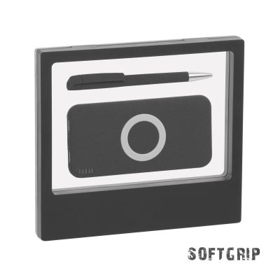 Набор Камень на 2 предмета, 8000 mAh /16Gb, покрытие soft grip, черный-0