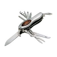 Нож складной Универсал, черный/серебристый