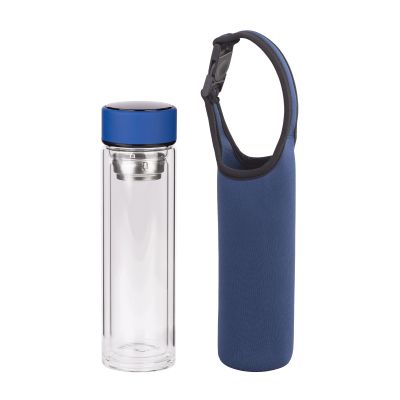 Заварочный термос Остин 320 мл в чехле, синий-0