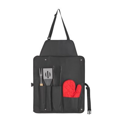 Органайзер с приборами для барбекю Шеф-повар, черный-0