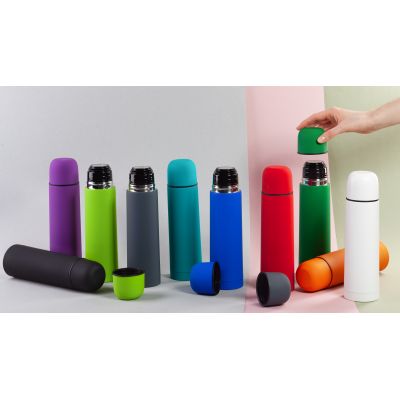 Термос Крит 500 мл, покрытие soft touch, красный-4