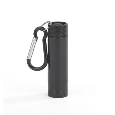 Брелок-фонарик Shine с подсветкой логотипа, черный-1