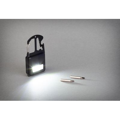 Брелок-мультитул-фонарь Multy, черный-2