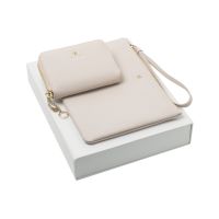 Набор (клатч, кошелёк мини), бежевый