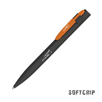 Ручка шариковая Lip SOFTGRIP, черный с оранжевым-0