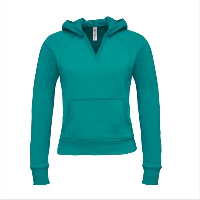 Толстовка женская с капюшоном Cat/women, бирюзовый-1