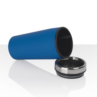 Термостакан Европа 500 мл, покрытие soft touch, синий-2