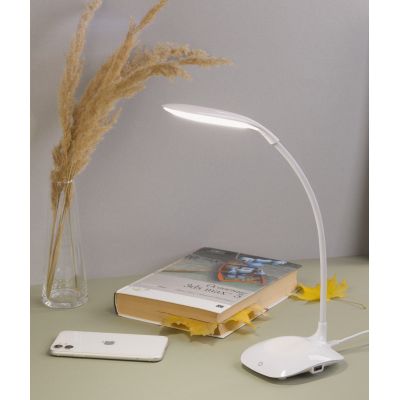 Лампа с беспроводным зарядным устройством Spotlight, белый-6