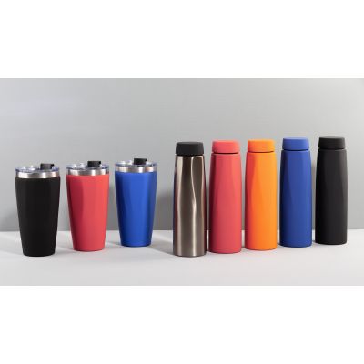 Термос Calypso 500 мл, стальной корпус, крышка в покрытии soft touch, стальной серый-7