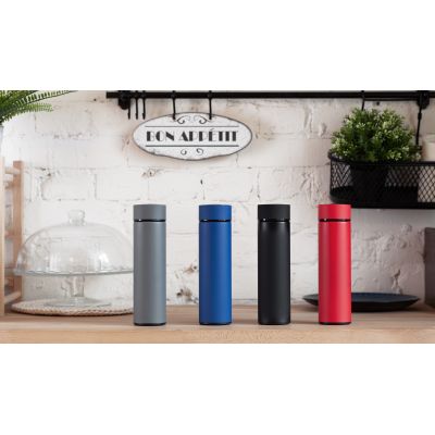 Термос Бостон с индикацией температуры, soft touch, 0,5л., черный-7