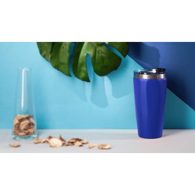 Термостакан Calypso 500 мл, покрытие soft touch, синий-1