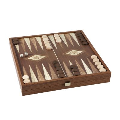 Набор игр 3 в 1 (шахматы, нарды, шашки), коричневый-1