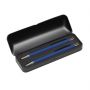 Набор Aurora (ручка+карандаш), покрытие soft touch, темно-синий с черным