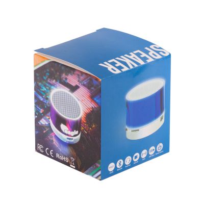 Bluetooth колонка Party с подсветкой логотипа, синий-1