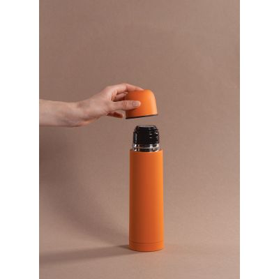 Термос Крит 500 мл, покрытие soft touch, оранжевый-1