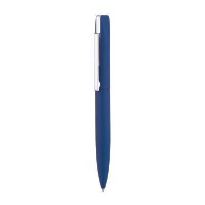 Ручка шариковая Mercury, покрытие soft touch, темно-синий-2