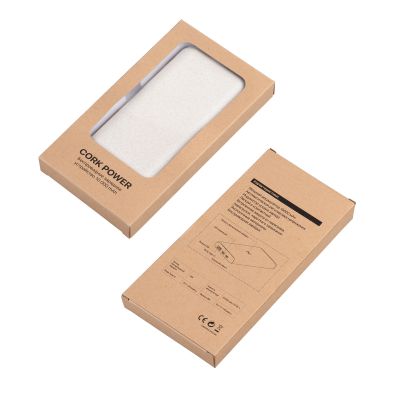 Беспроводное зарядное устройство Cork Power 10000 mAh, пластик/пшеничное волокно/пробка, бежевый-5