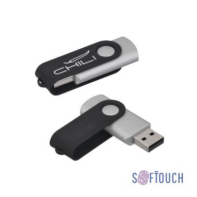 Флеш-карта Vostok, объем памяти 16Gb, покрытие soft touch, черный-0