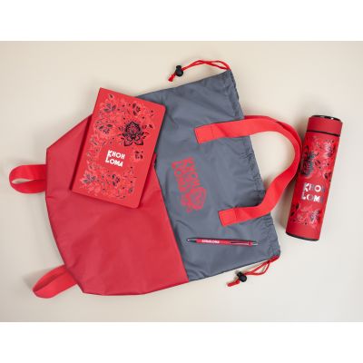 Сумка-рюкзак Carry, серый с бирюзовым, серый с красным-6