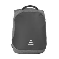 Рюкзак Holiday с USB разъемом и защитой от кражи, серый с черным