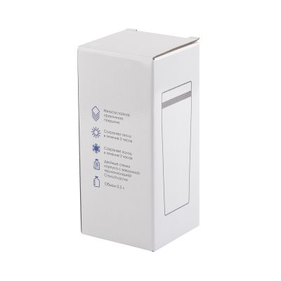 Термостакан Европа 500 мл, покрытие пудра, белый-6