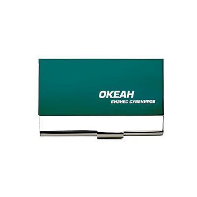 Визитница Durable, зеленый с серебром-0