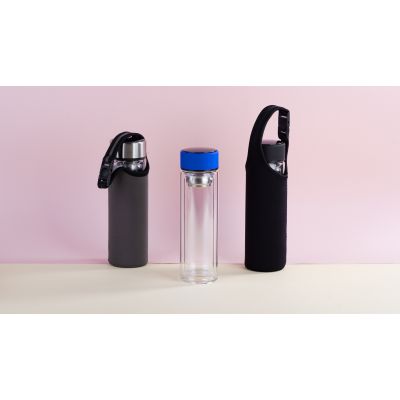 Заварочный термос Остин 320 мл в чехле, серый-1