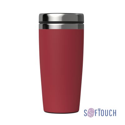 Термостакан Эльбрус 400 мл, покрытие soft touch, красный-0