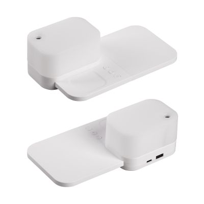 Настольная беспроводная (15W) зарядная станция  Smart Base с увлажнителем и лампой, белый-1