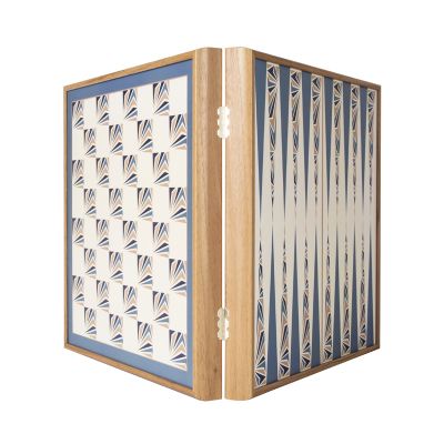 Набор игр (шахматы, нарды, лудо, змейка), коричневый-3