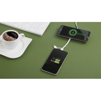 Кабель Energy с функцией беспроводного зарядного устройства, белый-1