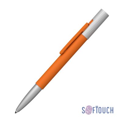 Ручка шариковая Clas, покрытие soft touch, оранжевый-0