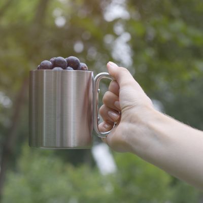 Кружка с карабином Огайо 300 мл, серебристый-3