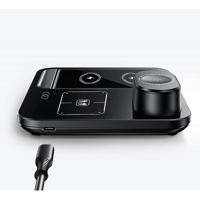 Беспроводная (15W) зарядная станция Lift с сенсорным подъёмным механизмом, черный-1