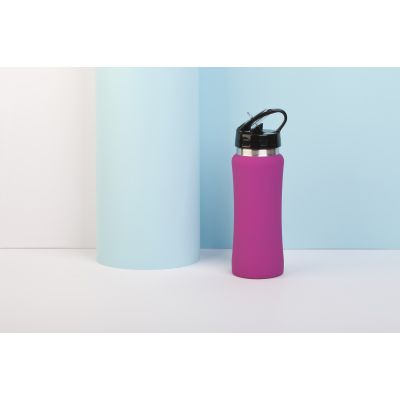 Бутылка для воды Индиана 600 мл, покрытие soft touch, фуксия-1