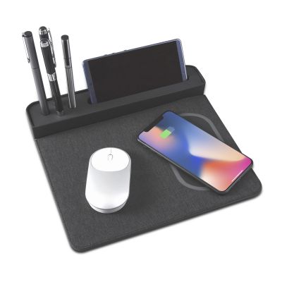 Настольная подставка с беспроводным зарядным устройством, черный-2